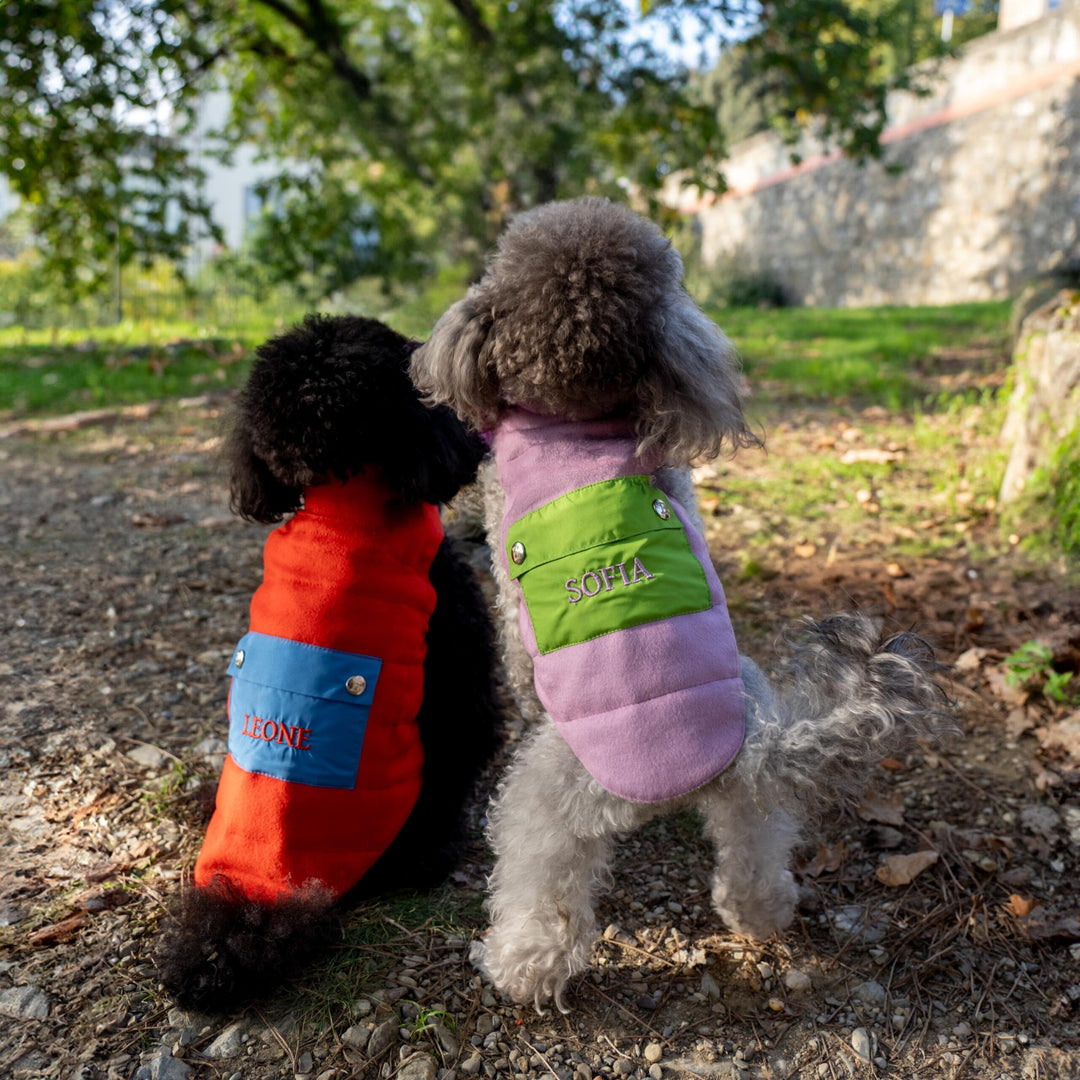 PIUMINO IMPERMEABILE PER CANE SU MISURA IN CASHMERE