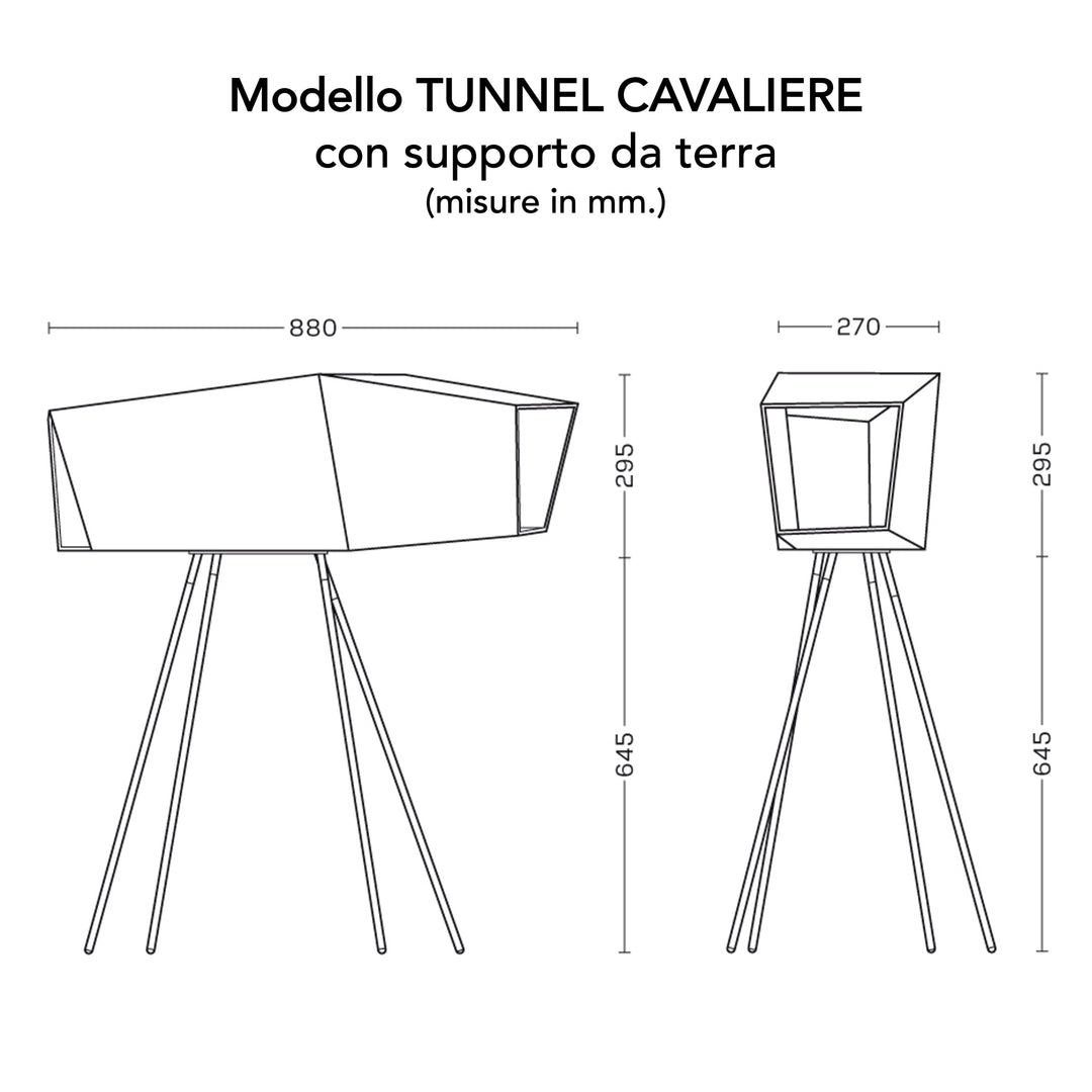 Cuccia Tunnel con supporto Cavaliere