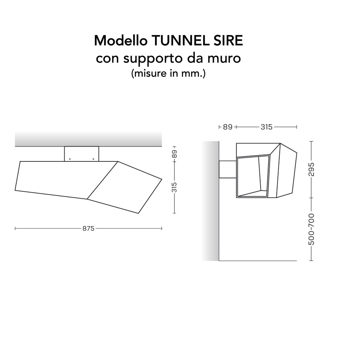 Cuccia Tunnel con supporto a muro Sire